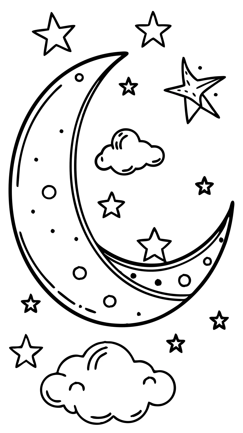 coloriages de lune imprimables